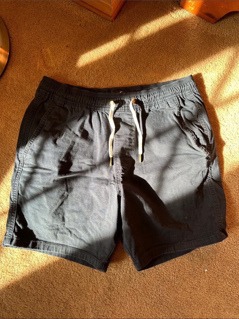 Hollister Dark Navy Drawstring Cargo Shorts